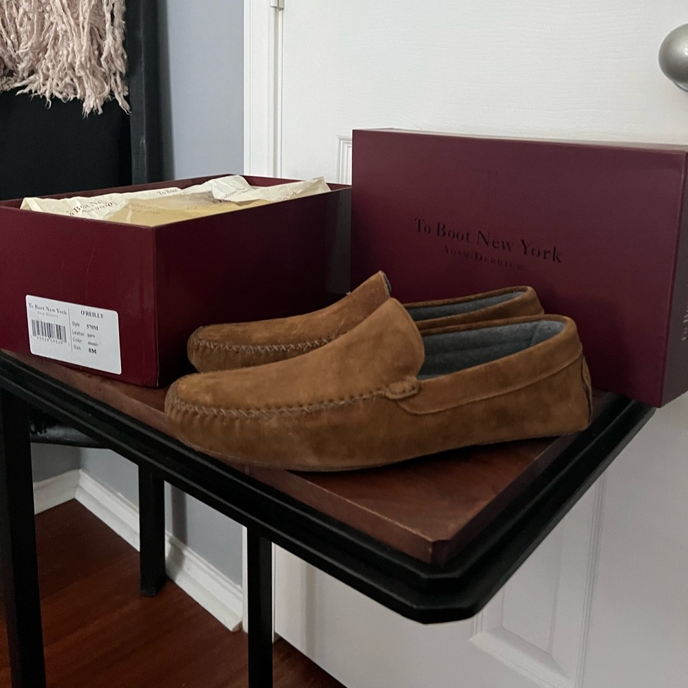 NIB suede men’s drivers- Adam Derrick size 8